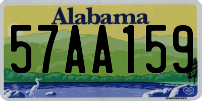 AL license plate 57AA159