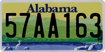 AL license plate 57AA163