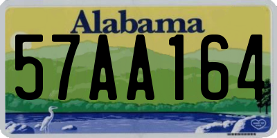 AL license plate 57AA164