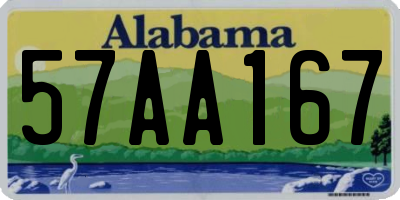 AL license plate 57AA167