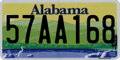 AL license plate 57AA168