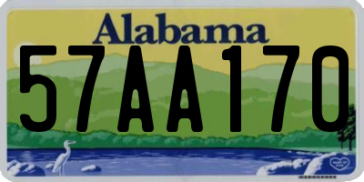 AL license plate 57AA170