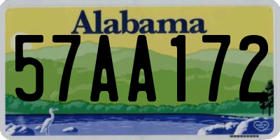 AL license plate 57AA172