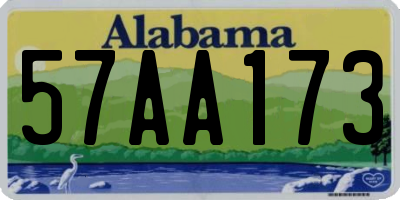 AL license plate 57AA173