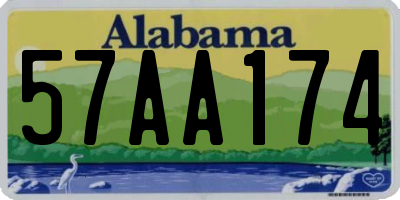 AL license plate 57AA174