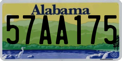 AL license plate 57AA175