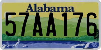 AL license plate 57AA176