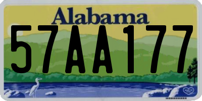 AL license plate 57AA177