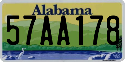 AL license plate 57AA178