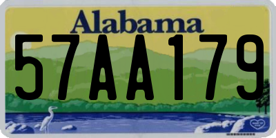 AL license plate 57AA179