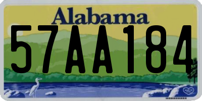 AL license plate 57AA184