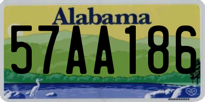 AL license plate 57AA186