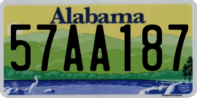 AL license plate 57AA187
