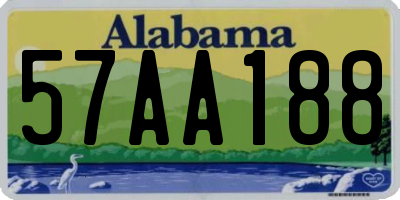 AL license plate 57AA188