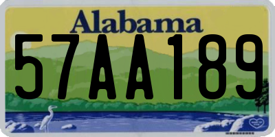 AL license plate 57AA189