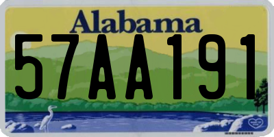 AL license plate 57AA191