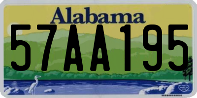 AL license plate 57AA195