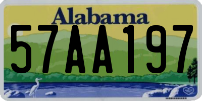 AL license plate 57AA197