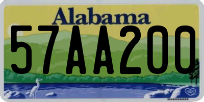 AL license plate 57AA200