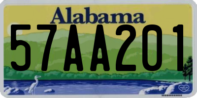 AL license plate 57AA201