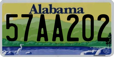 AL license plate 57AA202