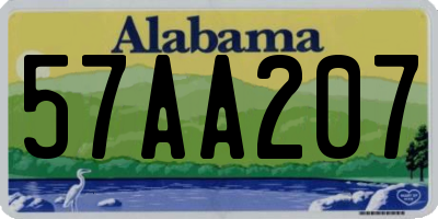 AL license plate 57AA207