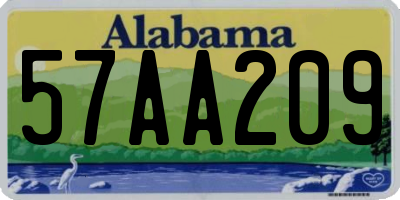 AL license plate 57AA209