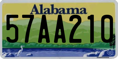 AL license plate 57AA210