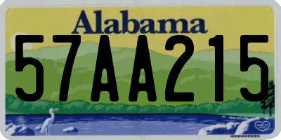 AL license plate 57AA215