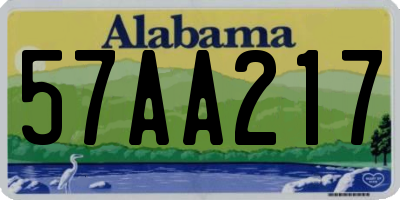 AL license plate 57AA217