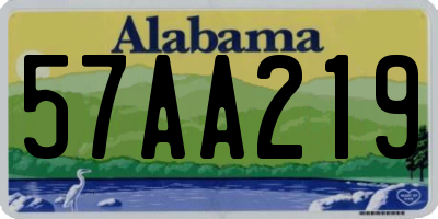 AL license plate 57AA219