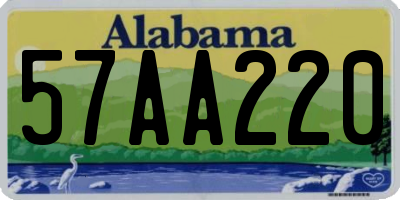 AL license plate 57AA220