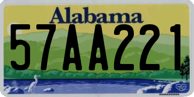 AL license plate 57AA221