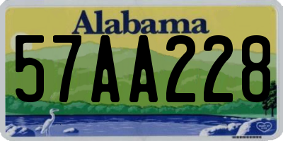 AL license plate 57AA228