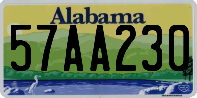 AL license plate 57AA230