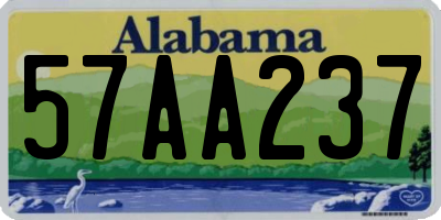 AL license plate 57AA237