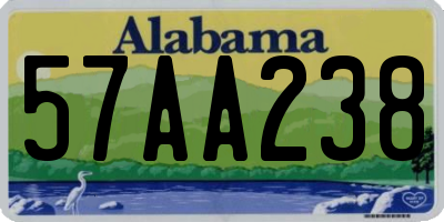 AL license plate 57AA238