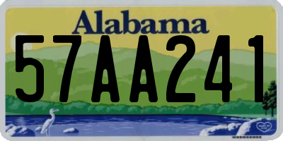 AL license plate 57AA241