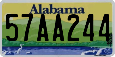 AL license plate 57AA244