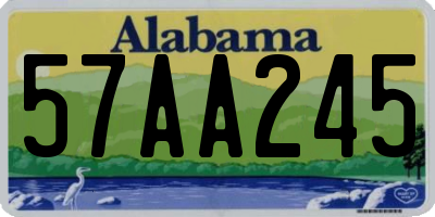 AL license plate 57AA245