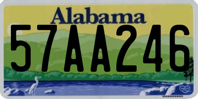 AL license plate 57AA246