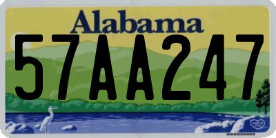 AL license plate 57AA247