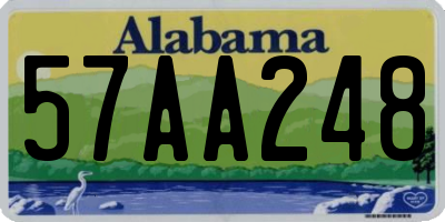 AL license plate 57AA248