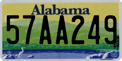 AL license plate 57AA249