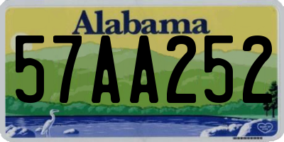 AL license plate 57AA252