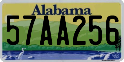 AL license plate 57AA256