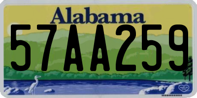 AL license plate 57AA259