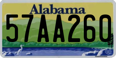 AL license plate 57AA260