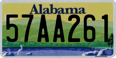 AL license plate 57AA261