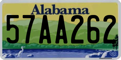 AL license plate 57AA262